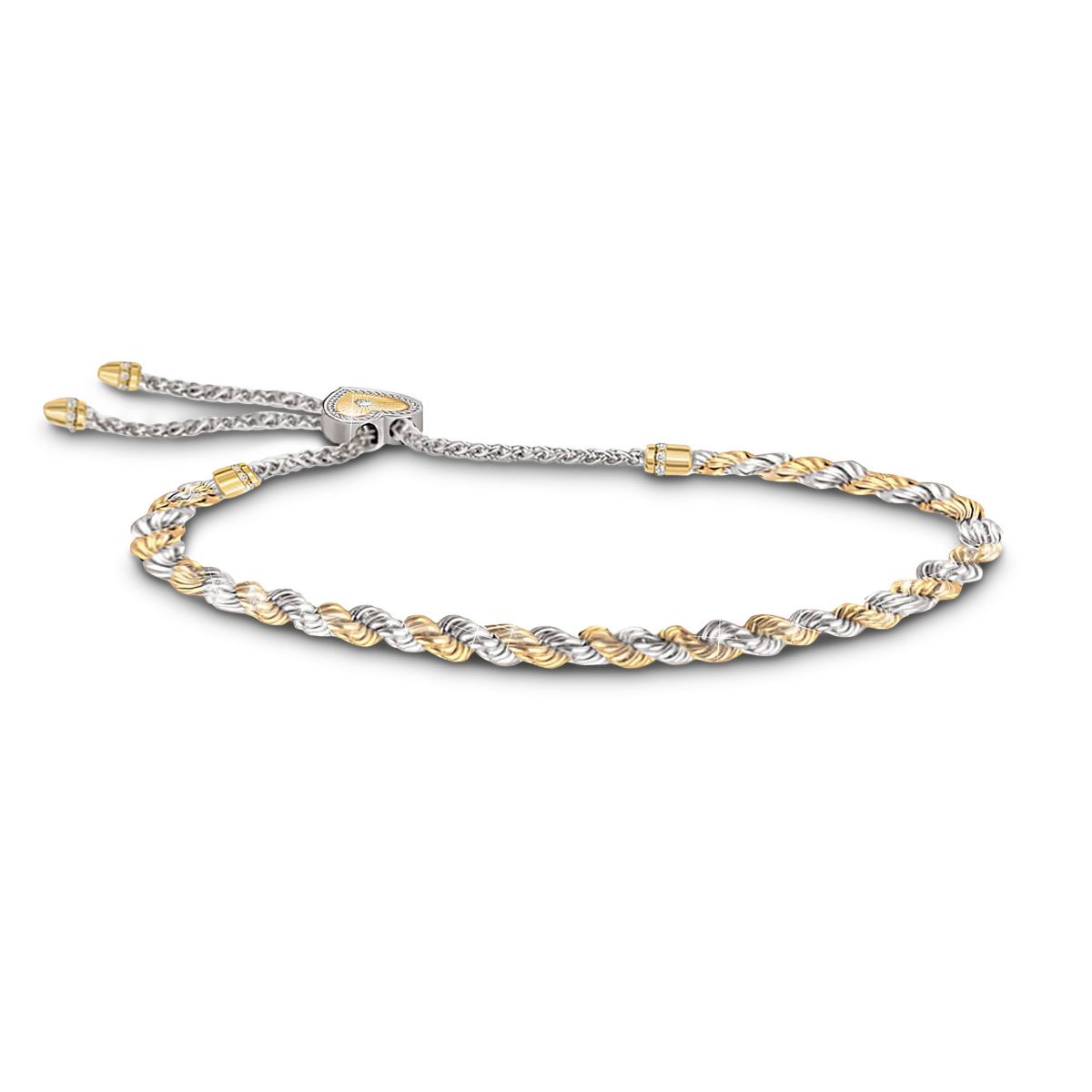 Genuine Diamond I Love You Mother and Daughter Bracelet