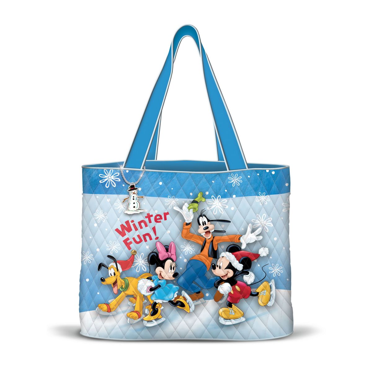 Disney Mickey & Friends Quilted Winter Tote Bag