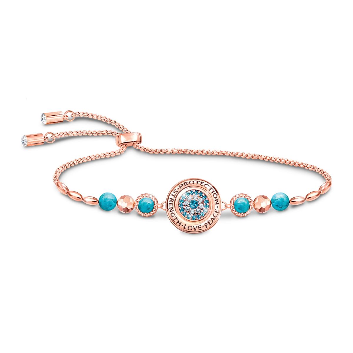 'Eye Of Protection' Copper & Turquoise Bracelet