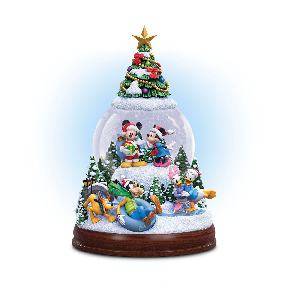 Disney Holiday Magic Sculptural Snowglobe With Lights And Music