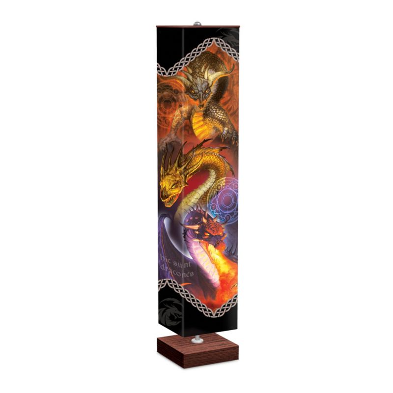 Matt Stawicki 'Dawn Of Dragons' Art Floor Lamp
