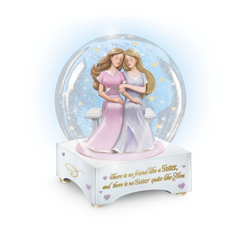 'No Friend Like A Sister' Glitter Globe