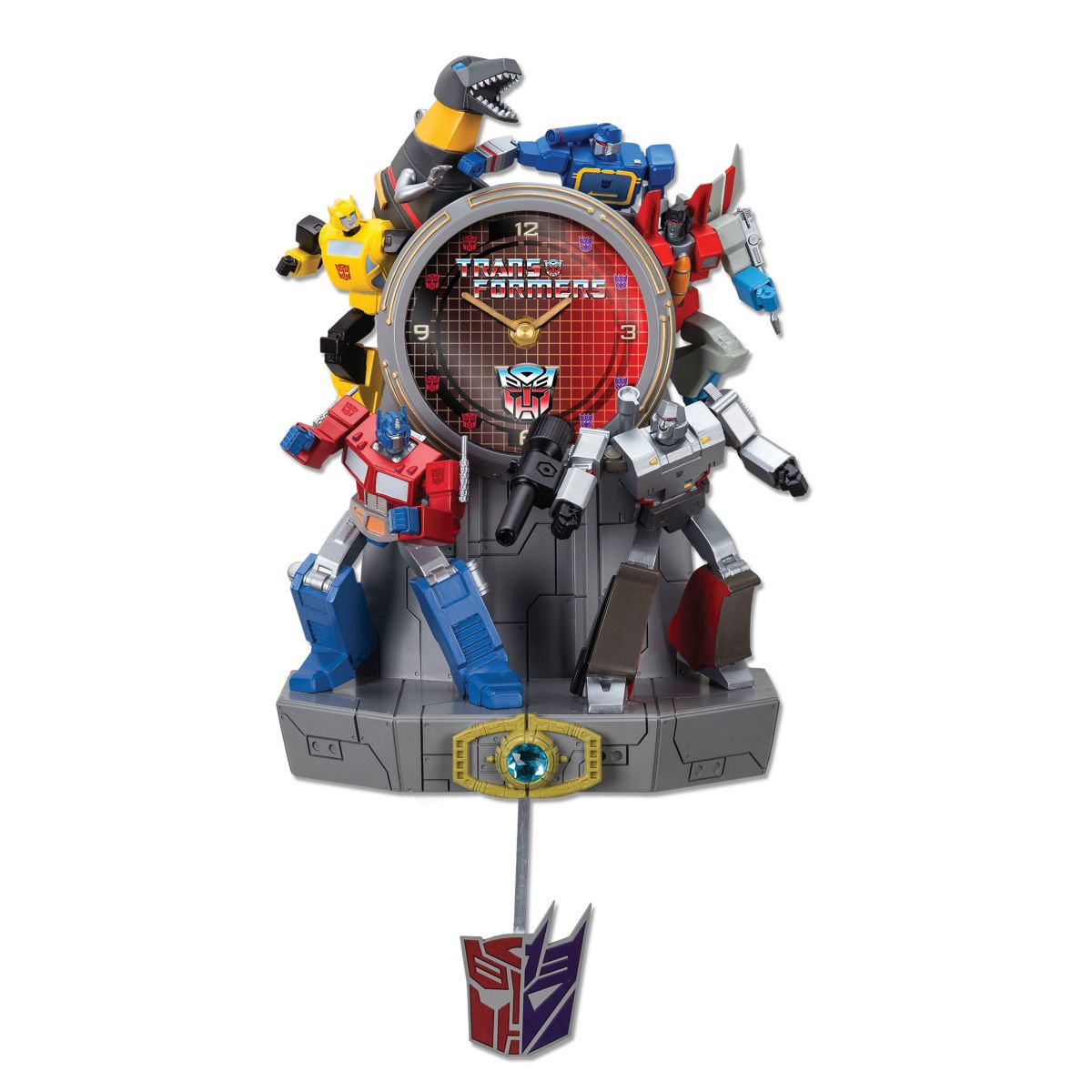 Transformers Sculptural Autobots Vs. Decepticons Wall Clock