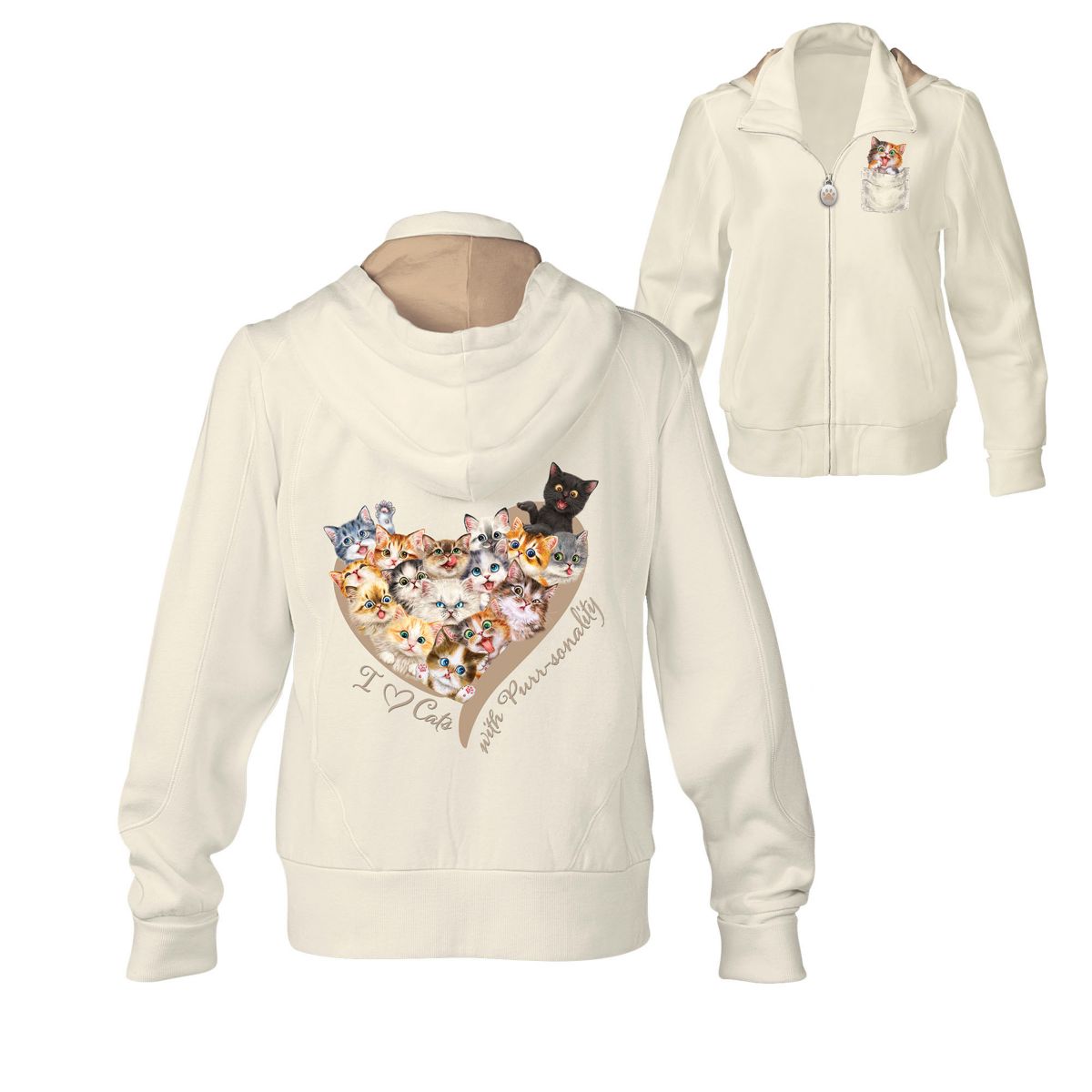 Kayomi Harai 'Cats With Purr-sonality' Ladies' Hoodie