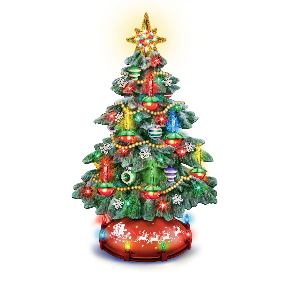 'Merry Memories' Musical Bubble Light Tabletop Christmas Tree
