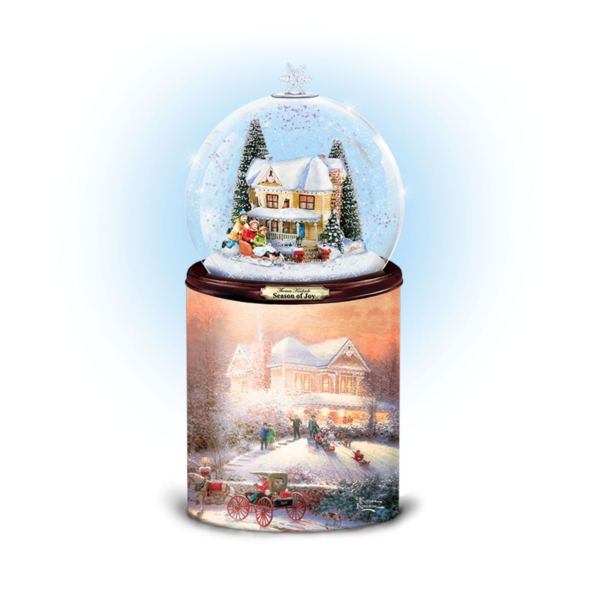 Thomas Kinkade 'Deck the Halls' Snowglobe Candle