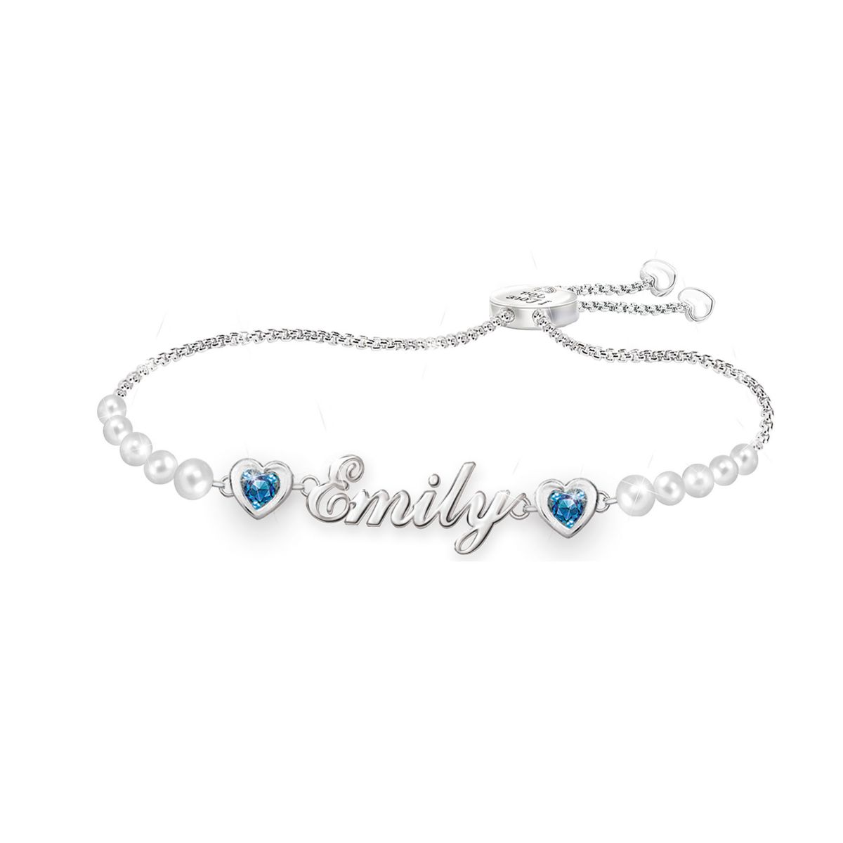 ‘My Treasured Daughter’ Name & Birthstone Bracelet