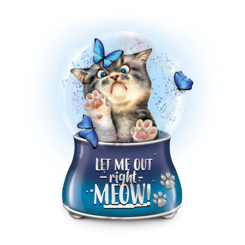 Kayomi Harai 'Let Me Out Right Meow' Glitter Globe