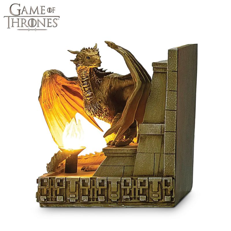 GAME OF THRONES™ 'Viserion' Illuminated Sculptural Bookend