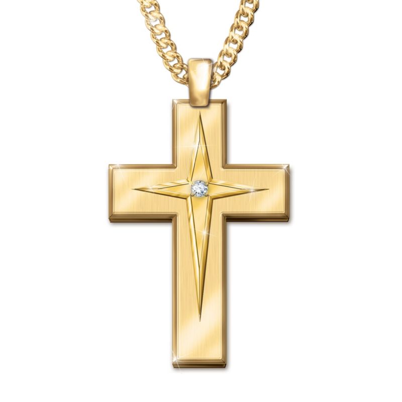 'Blessed Grandson' White Sapphire Pendant