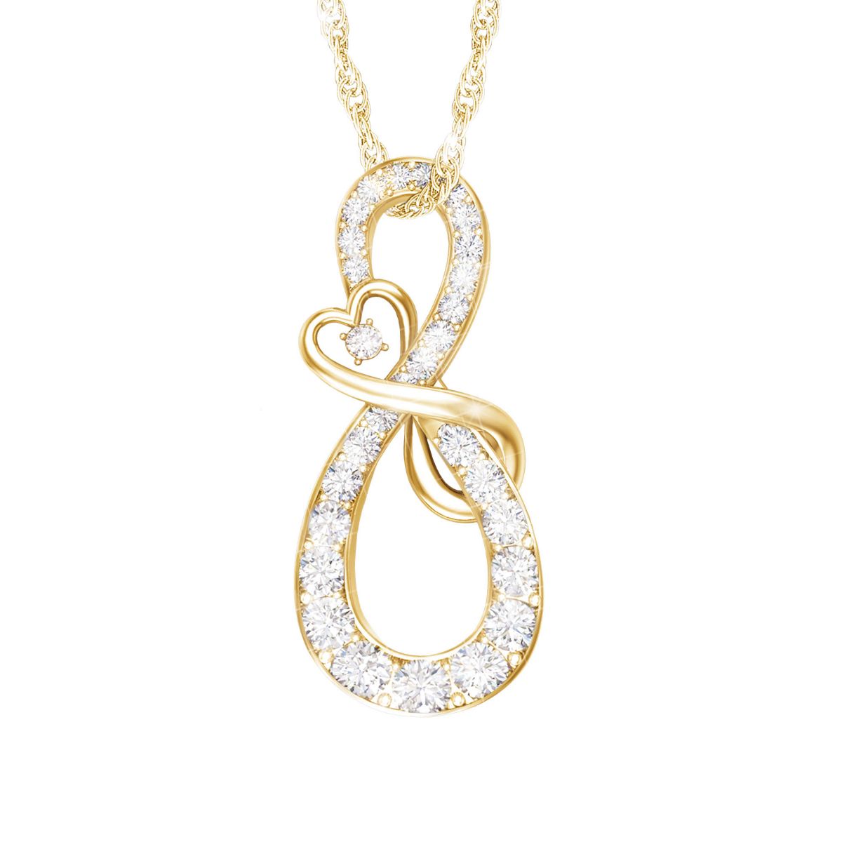 Mother & Daughter Infinity Diamond Pendant