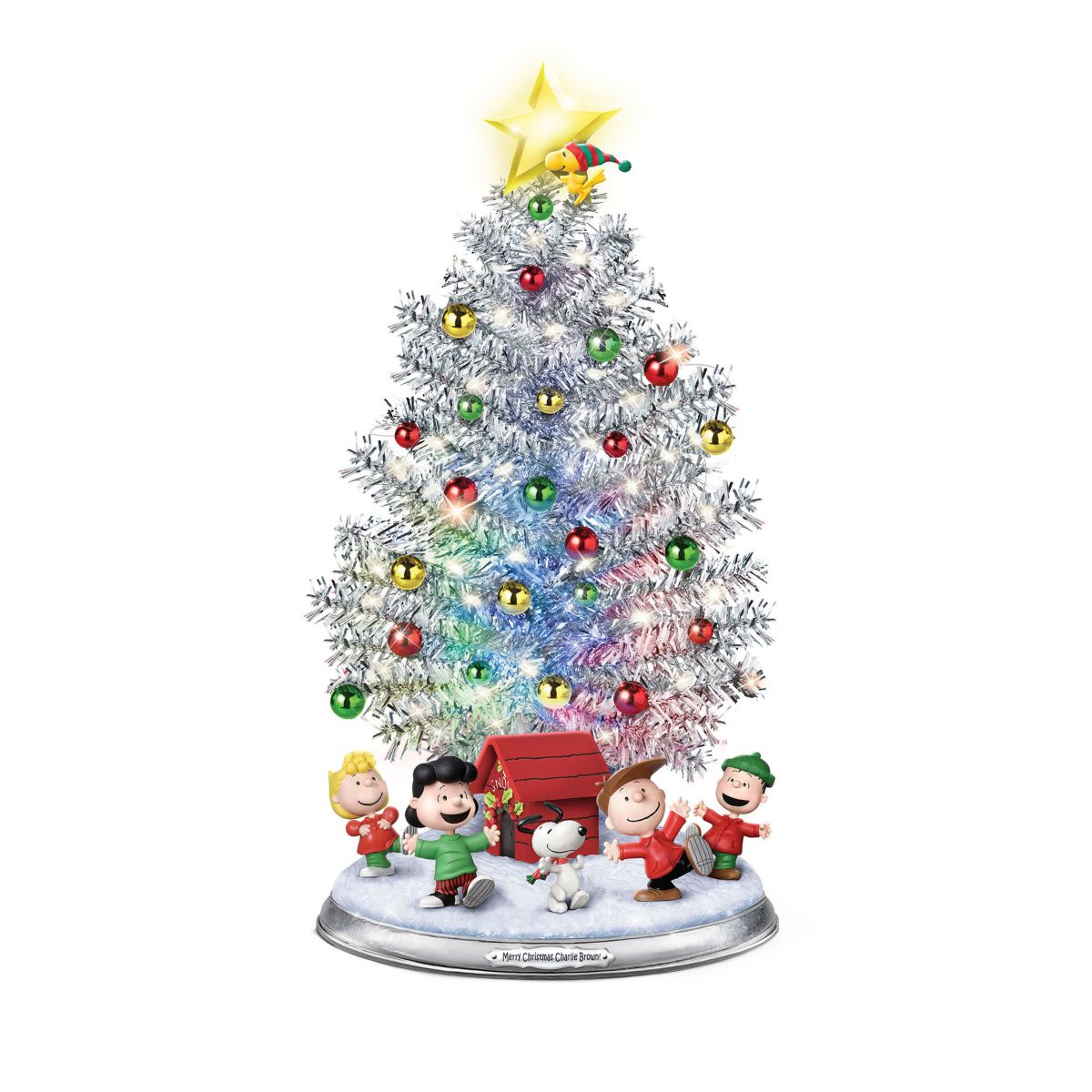 PEANUTS Illuminated Musical Christmas Tabletop Tree