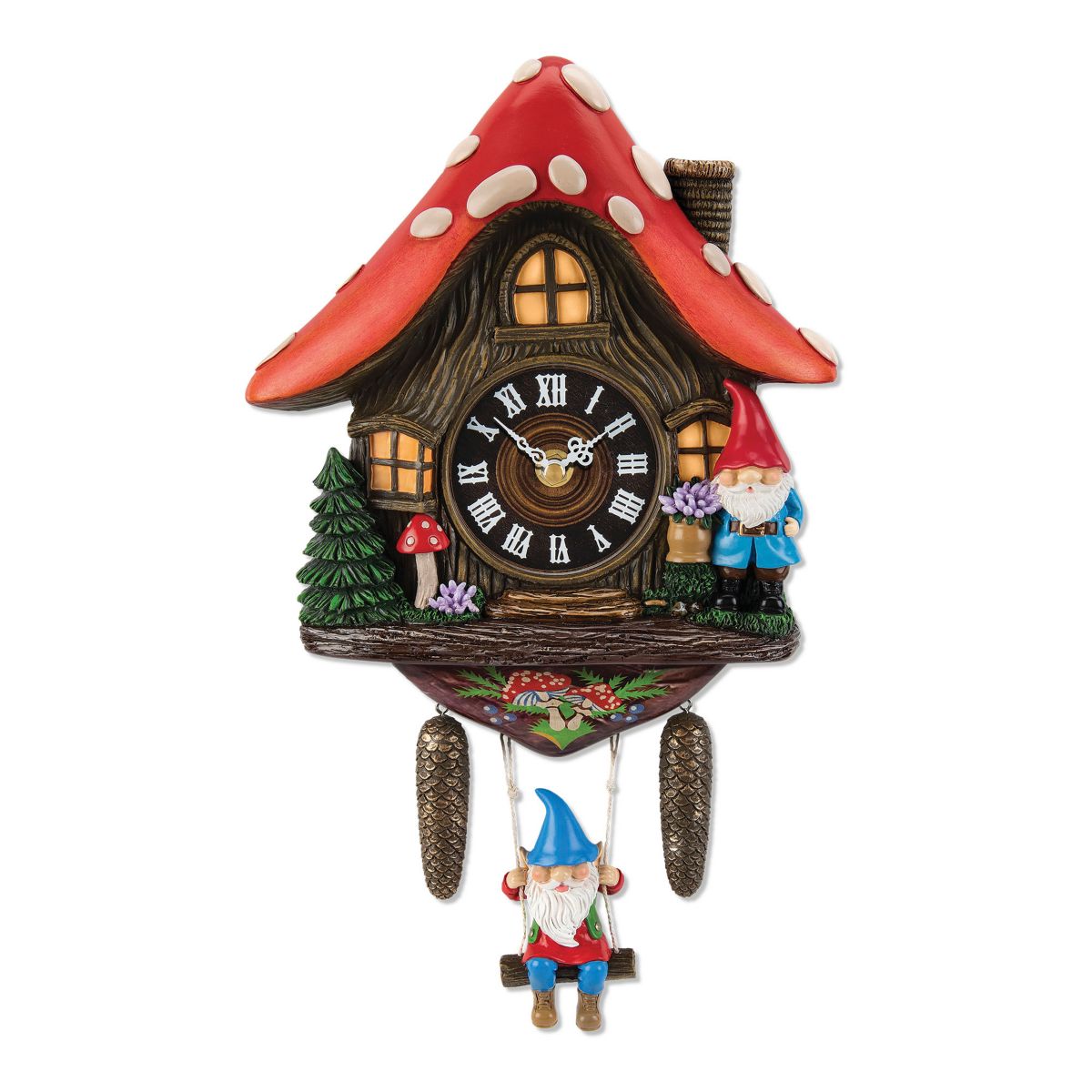 'Enchanted Gnome' Cuckoo Cottage Clock