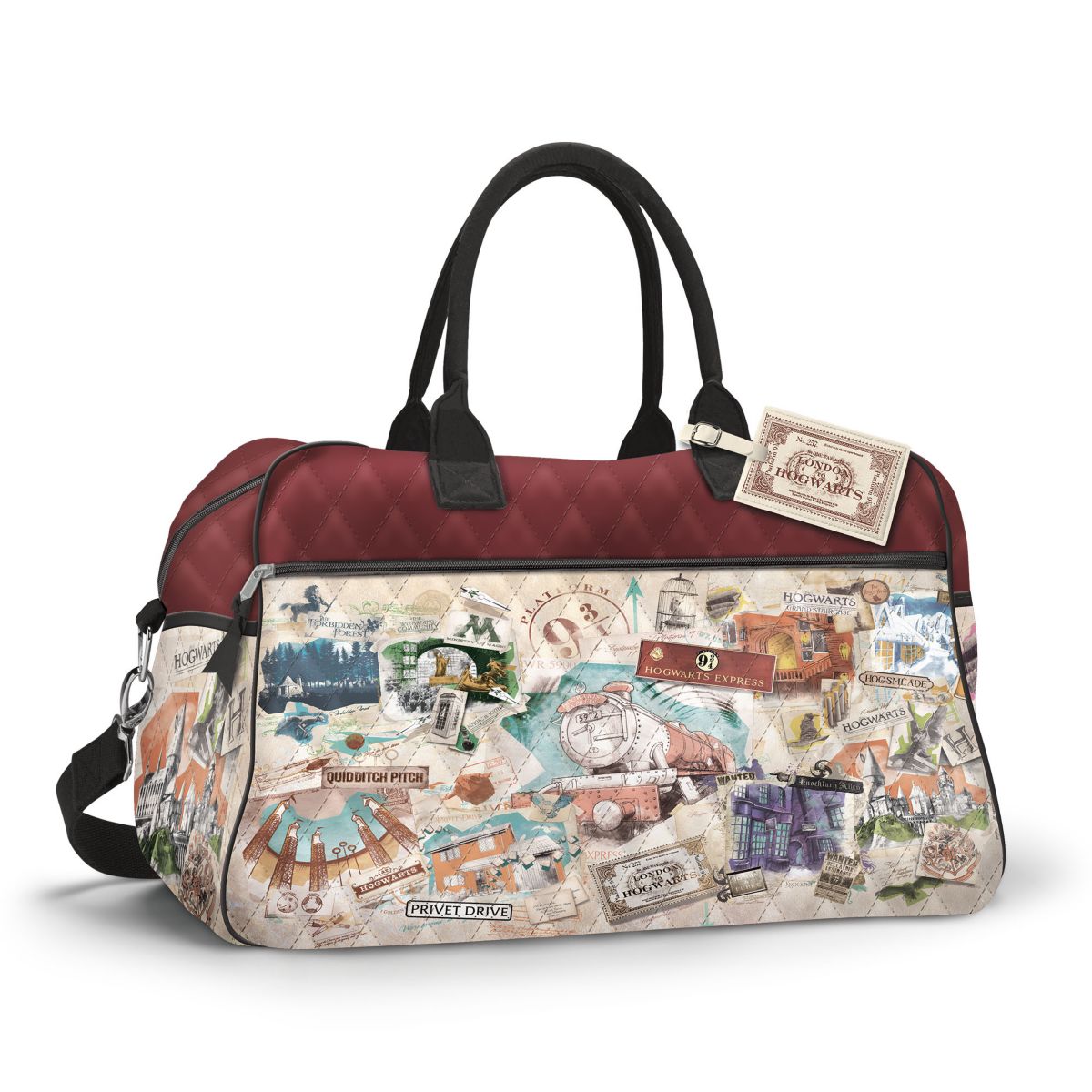HARRY POTTER Hogwarts Diamond-Quilted Poly Weekender Bag
