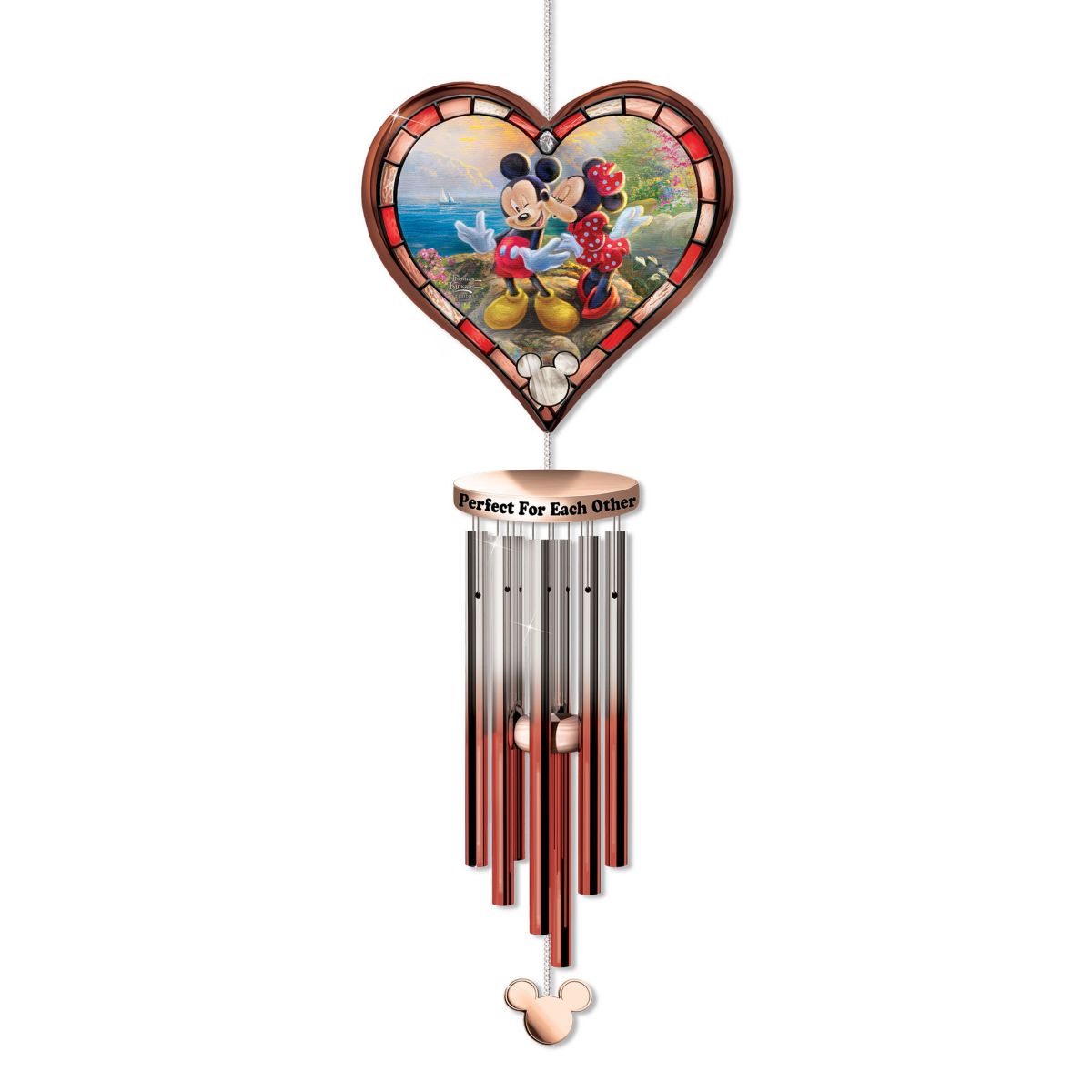 Disney's Mickey Mouse & Minnie Mouse 'Perfect For Each Other' Art Wind Chime