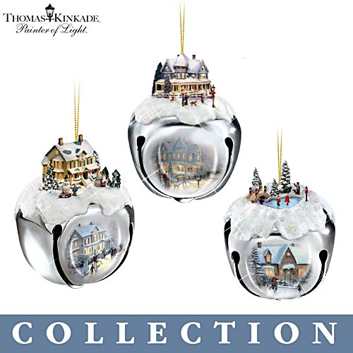 Officially Licensed Thomas Kinkade Sleigh Bells Art Ornament Collection ...