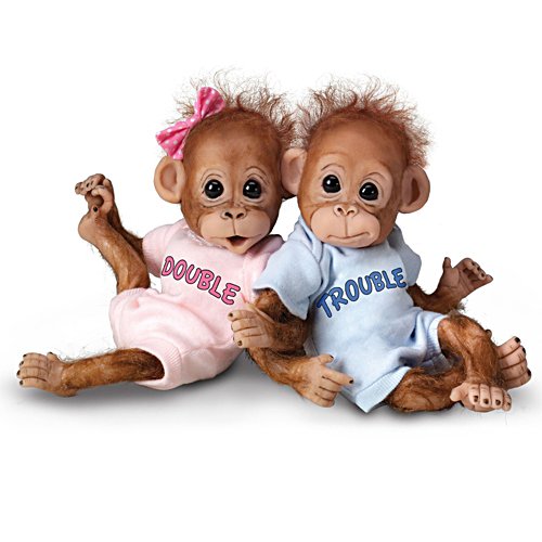 Lifelike Reborn So Truly Real Poseable Weighted Baby Girl Monkey Doll: 'Annabelle's  Hugs' Poseable So Truly Real® Monkey Boy Doll