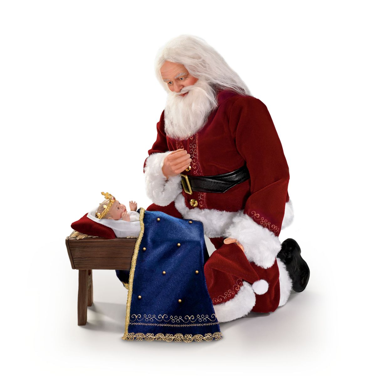 Thomas Kinkade 'Glory To The Newborn King' Santa Doll