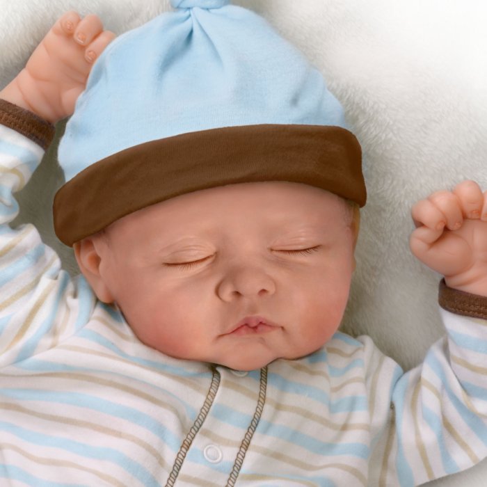 Ashton Drake Linda Murray Sweet Dreams Danny Sleeping Baby Boy Doll NEW NIB 