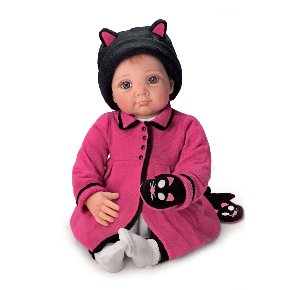 'Little Kitten Lost Her Mitten' Poseable Baby Girl Doll