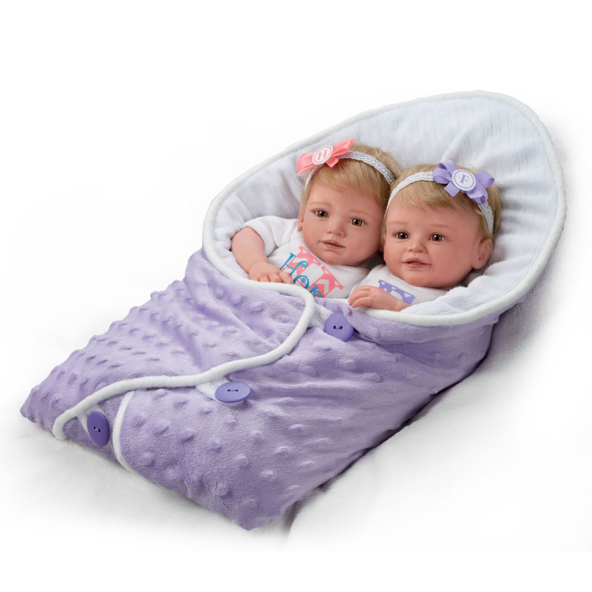'Hope And Faith' Twin Baby Doll Set