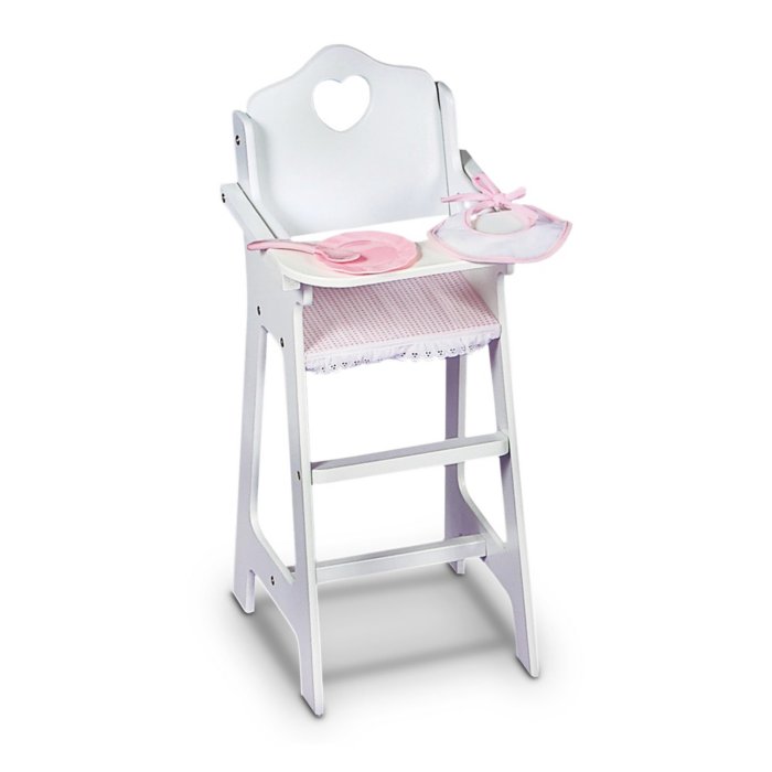 White Mirrored Doll Armoire For Dolls Up To 24 That Comes With 3 Hangers  And Removable Baskets