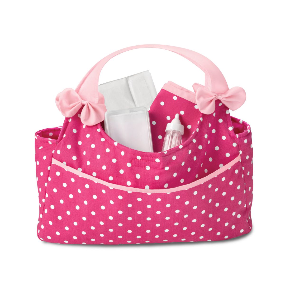 Polka Dot Nappy Bag Baby Doll Accessory Set