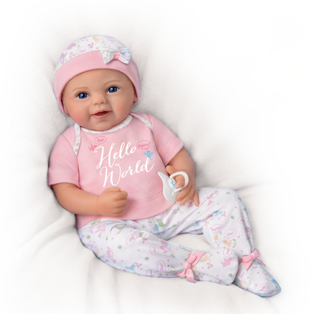 'Hello World' So Truly Real Poseable Baby Girl Doll