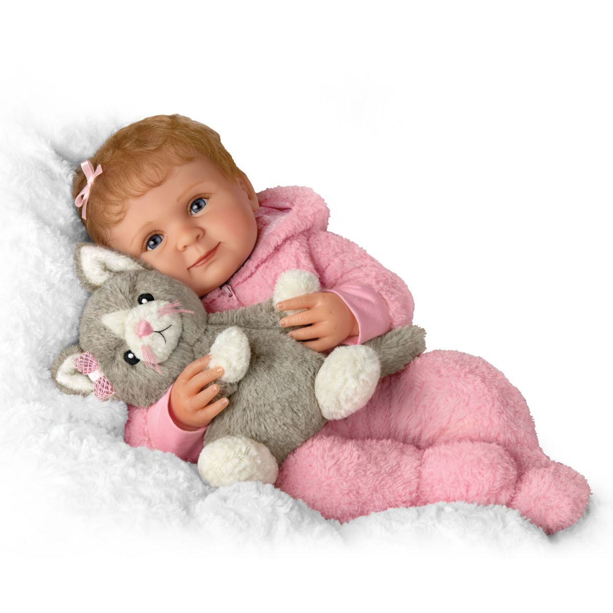 'Zoe My Snuggle Kitten' So Truly Real Poseable Baby Girl Doll & Plush Cat