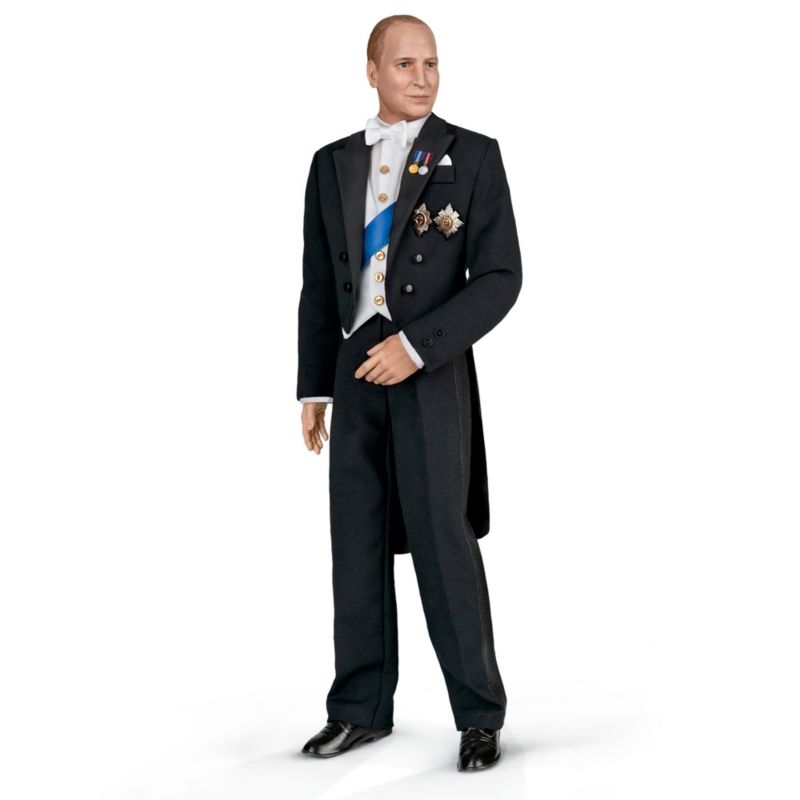 Royal William Prince Of Wales Hand Painted Portrait Doll