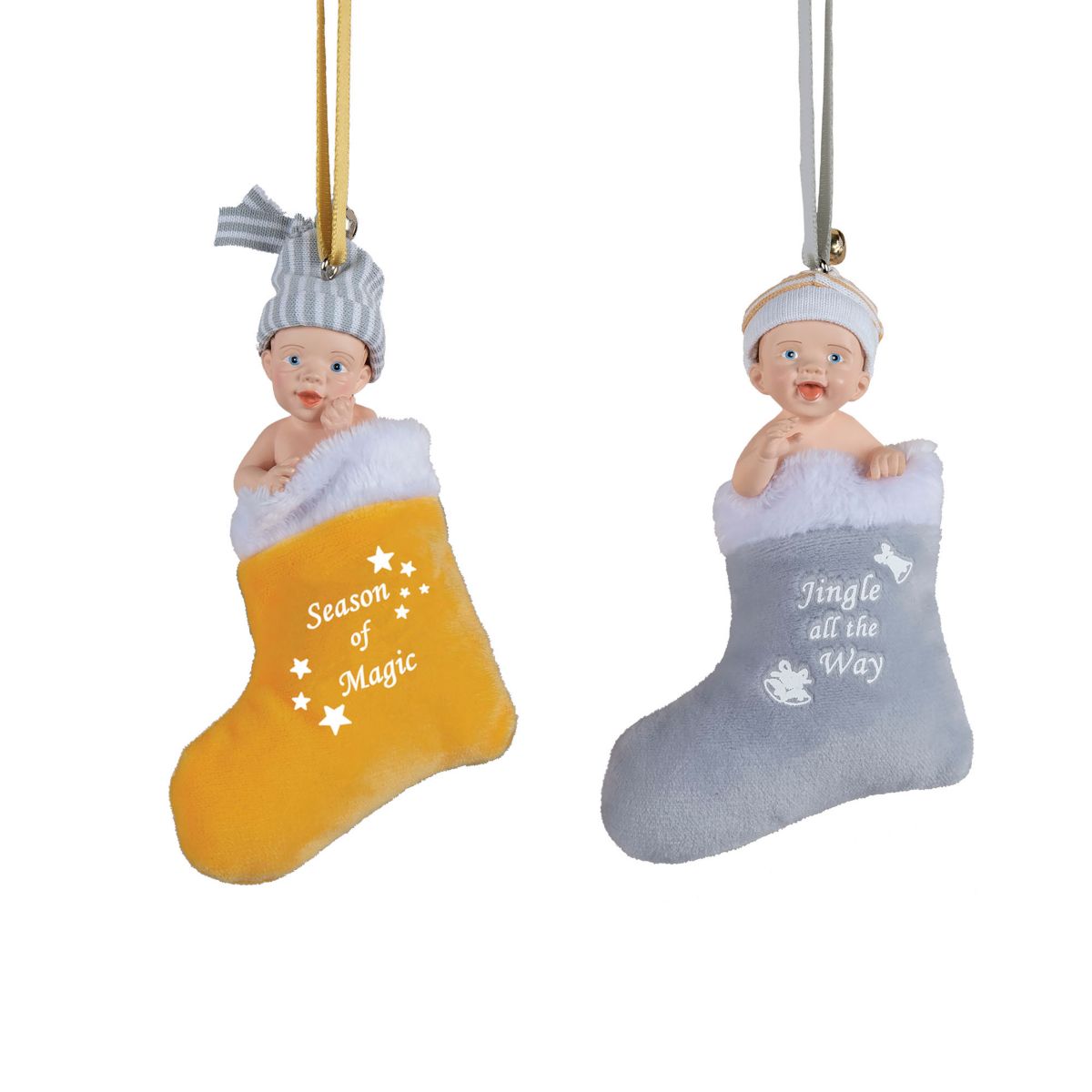'Season Of Magic & Jingle All The Way' Jingle Bell Ornament Duo