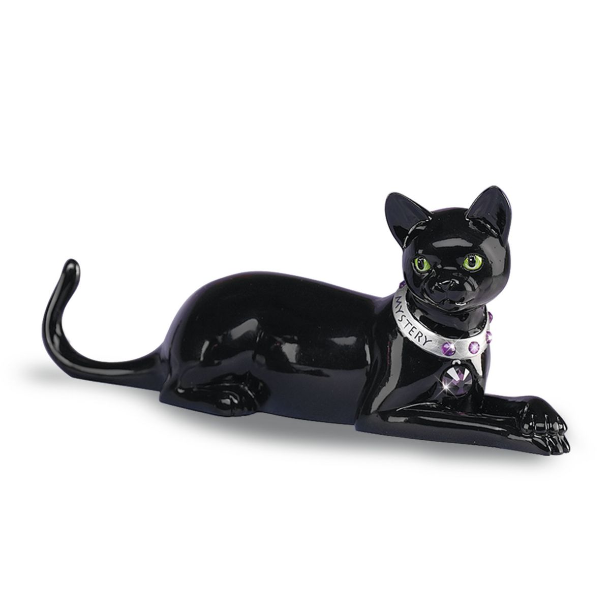 'Impressively Curious' Black Cat Sculpture