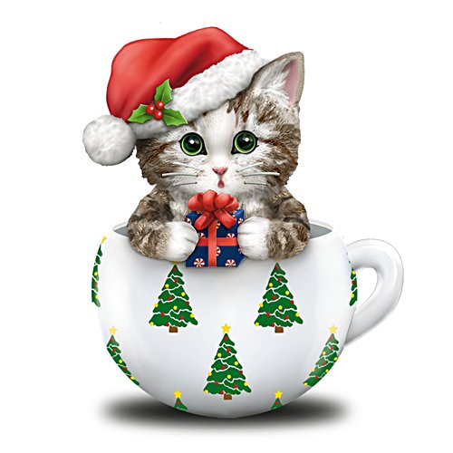 Kayomi Harai 'Meow-y Christmas Cups' Cat Figurine