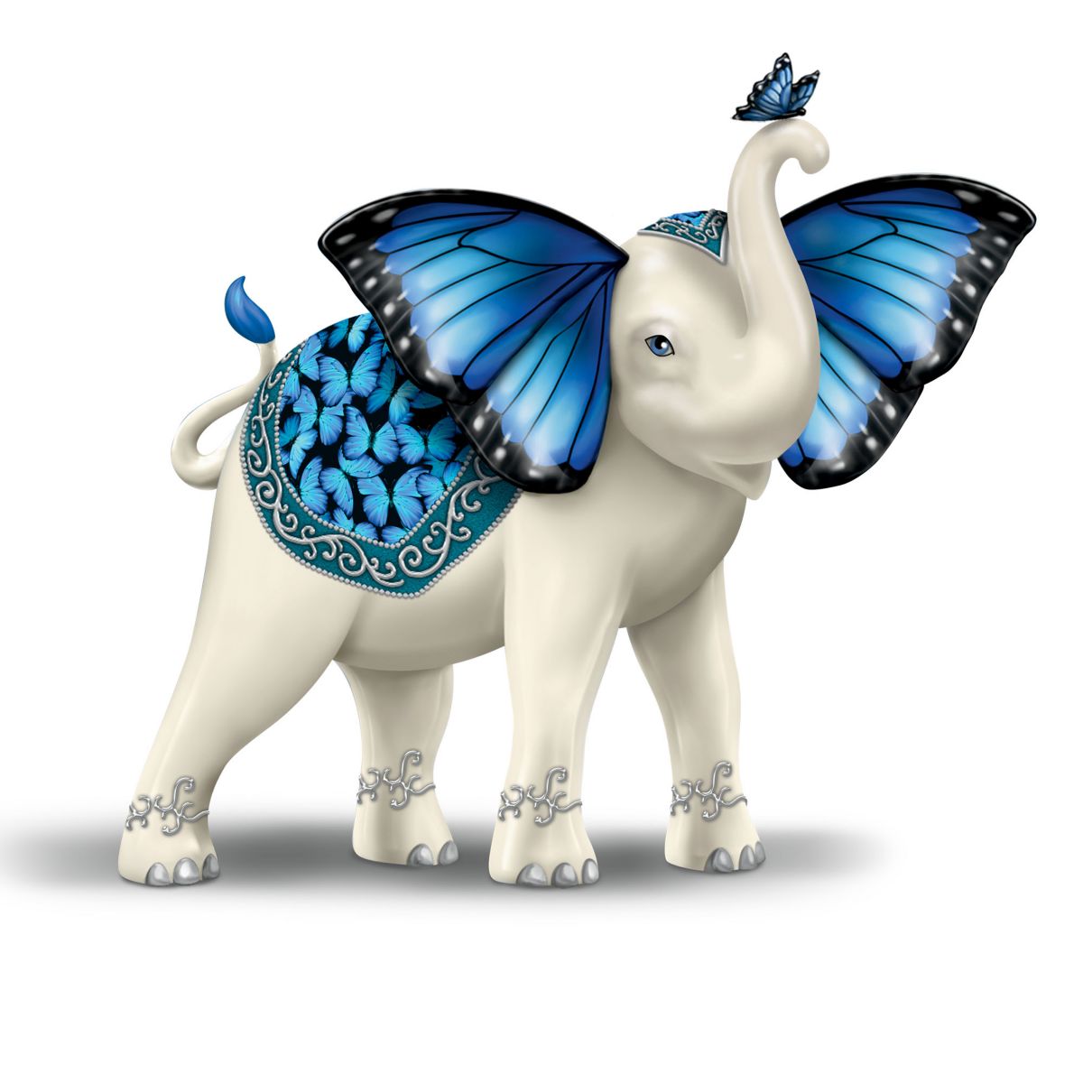 'Blue Majesty' Elephant Figurine