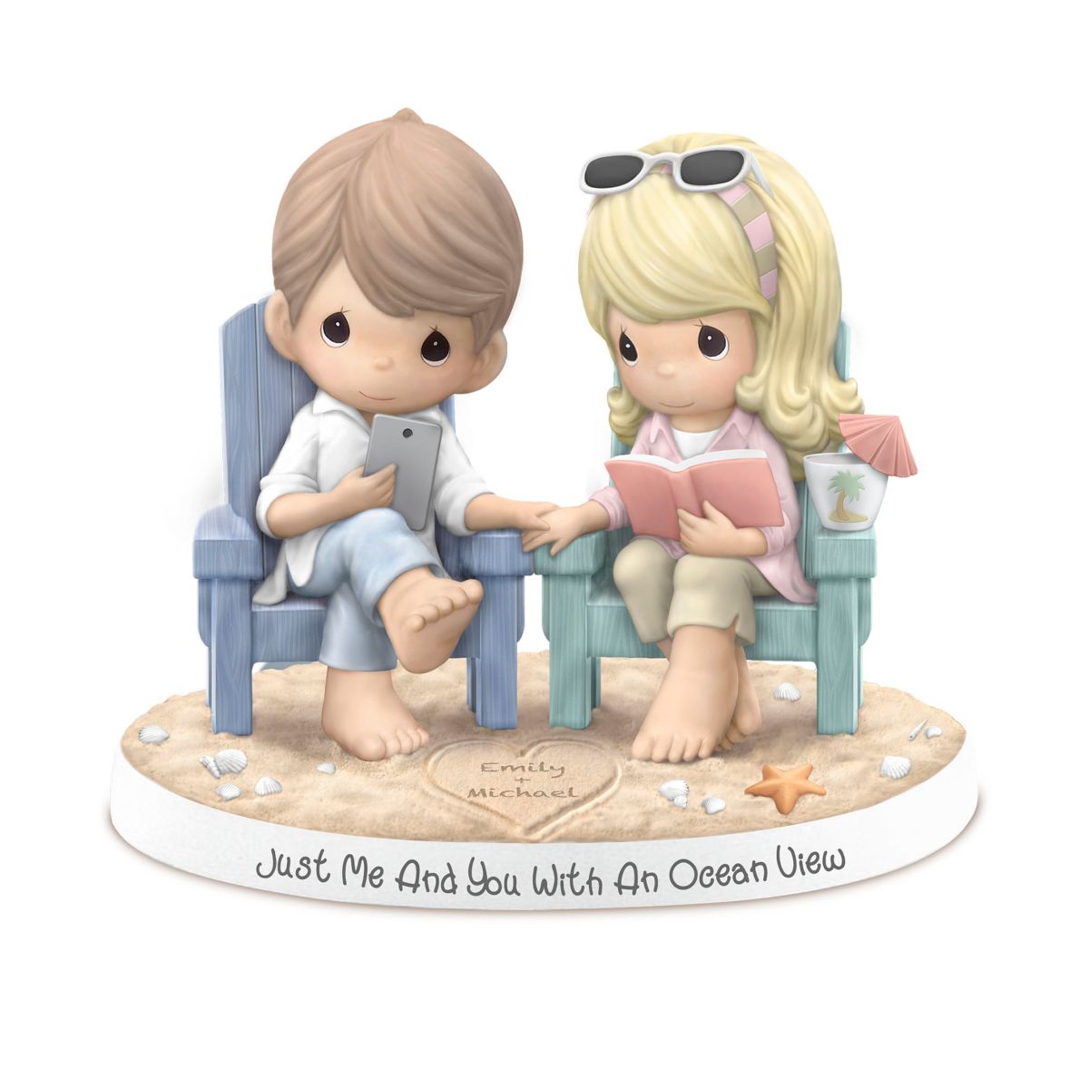 'Just Me And You With An Ocean View' Personalised Precious Moments Figurine