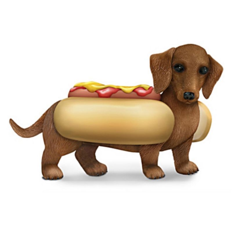 One Hot Dog' Dachshund Figurine