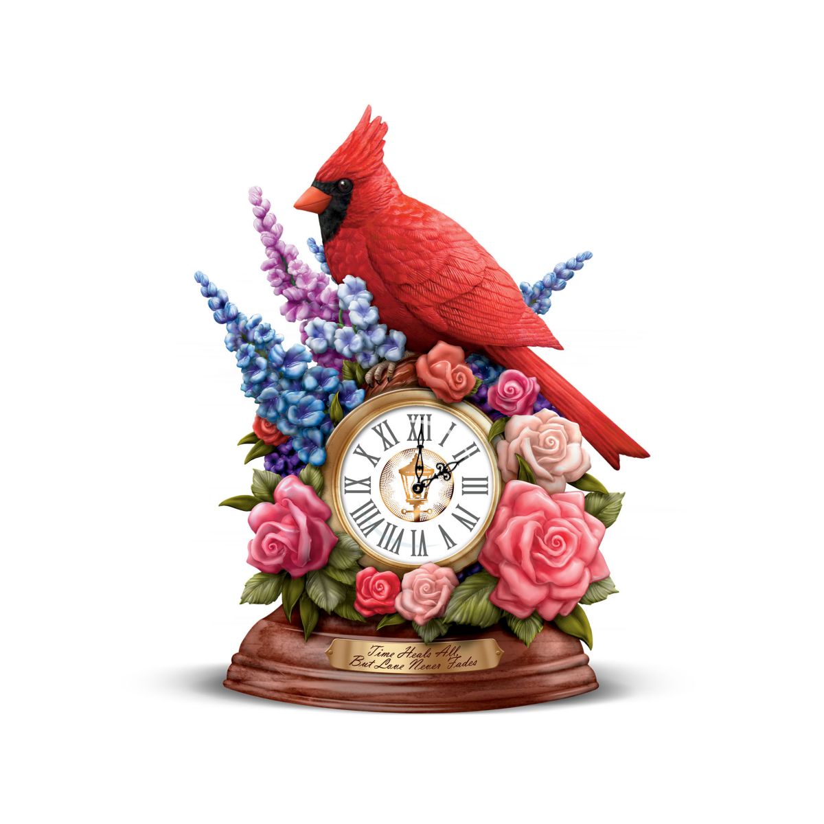 Thomas Kinkade 'Time Heals All, But Love Never Fades' Desk Clock