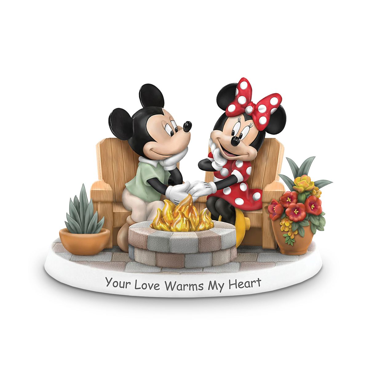Disney Mickey Mouse & Minnie Mouse 'Your Love Warms My Heart' Figurine