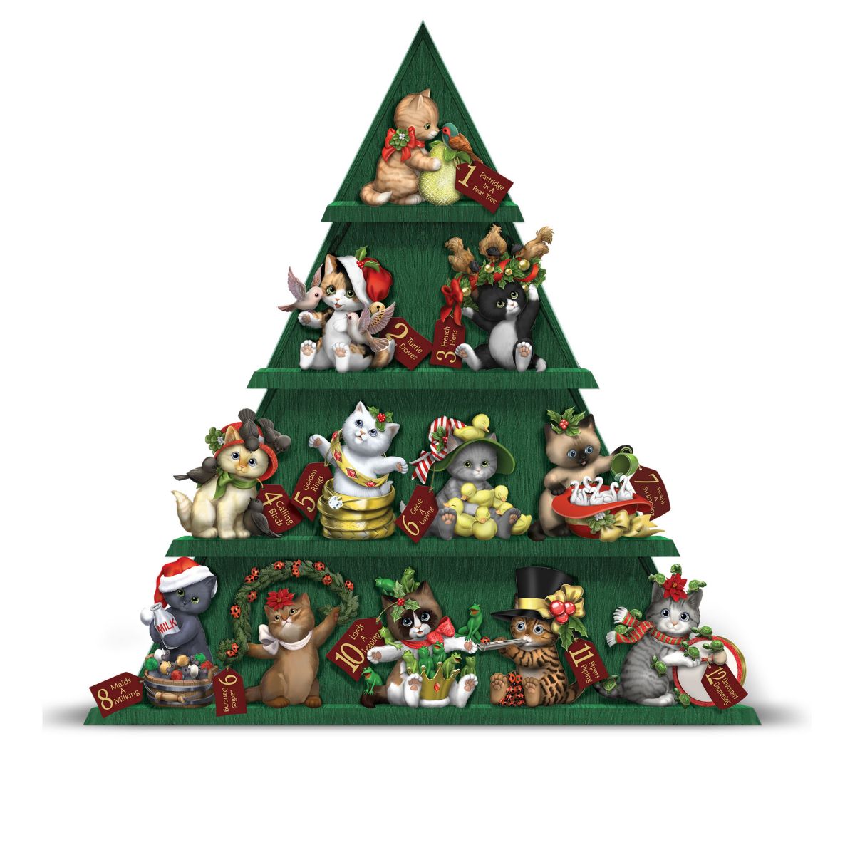 Kayomi Harai ‘12 Days Of Christ-meows’ Christmas Tree Display Collection