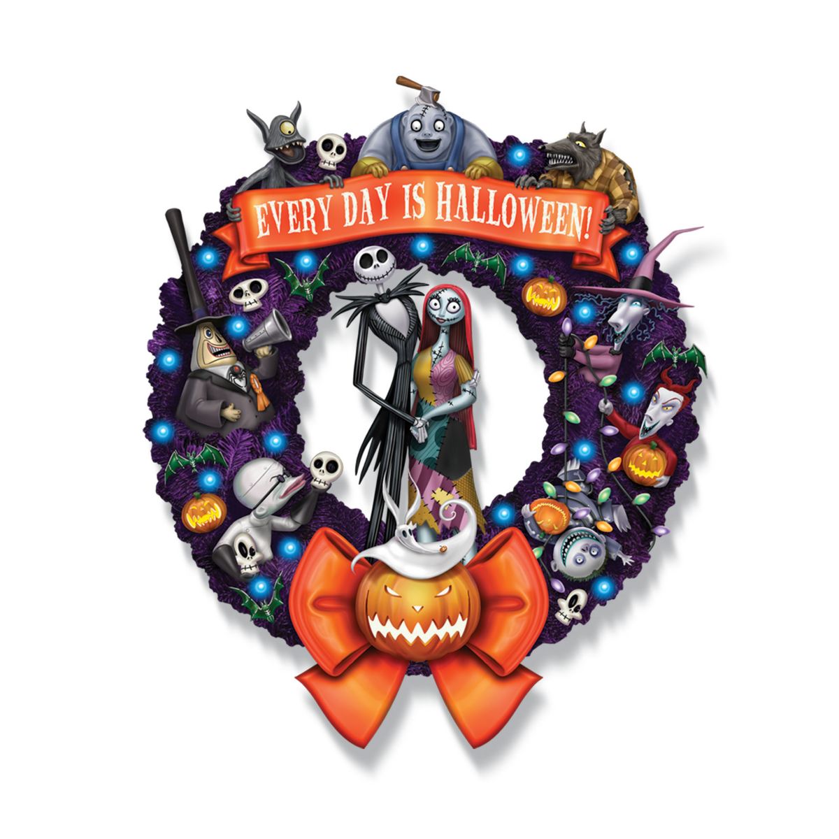 Disney Tim Burton's The Nightmare Before Christmas 'Every Day Is Halloween' Wreath