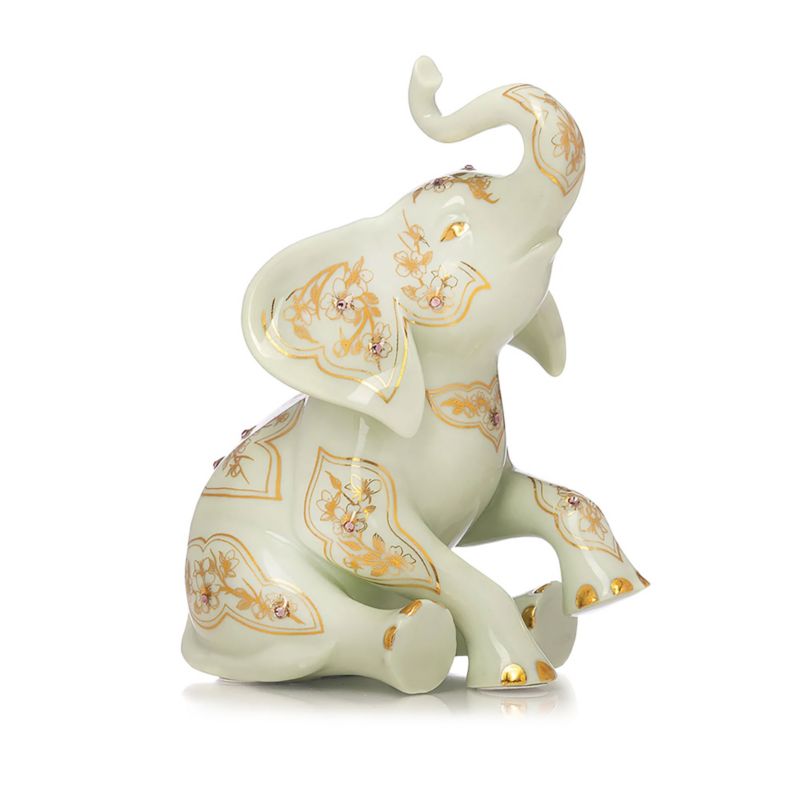 'Gleaming Good Fortune' Elephant Figurine