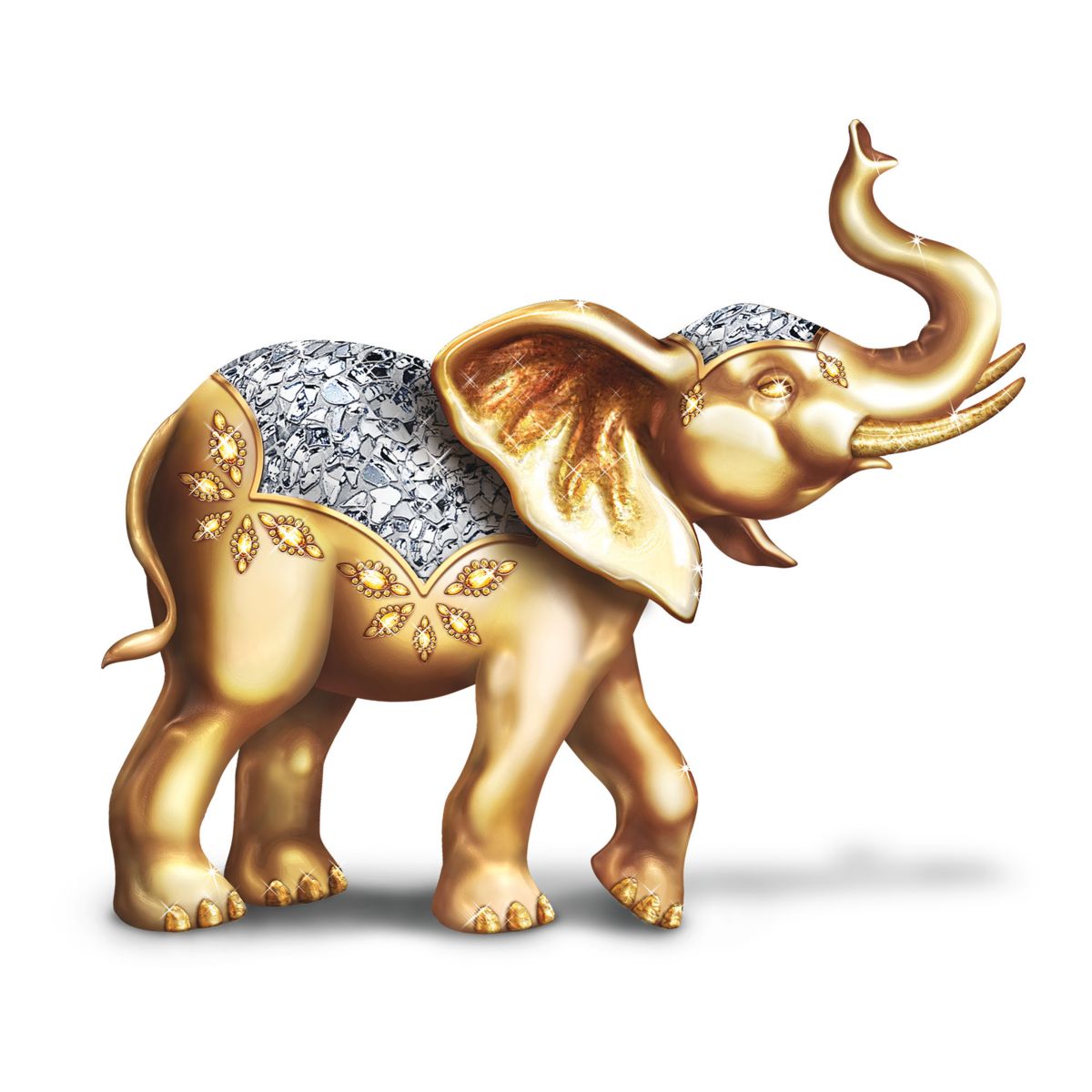 Blake Jensen’s ‘Shimmering Fortune Of Gold’ Elephant Figurine