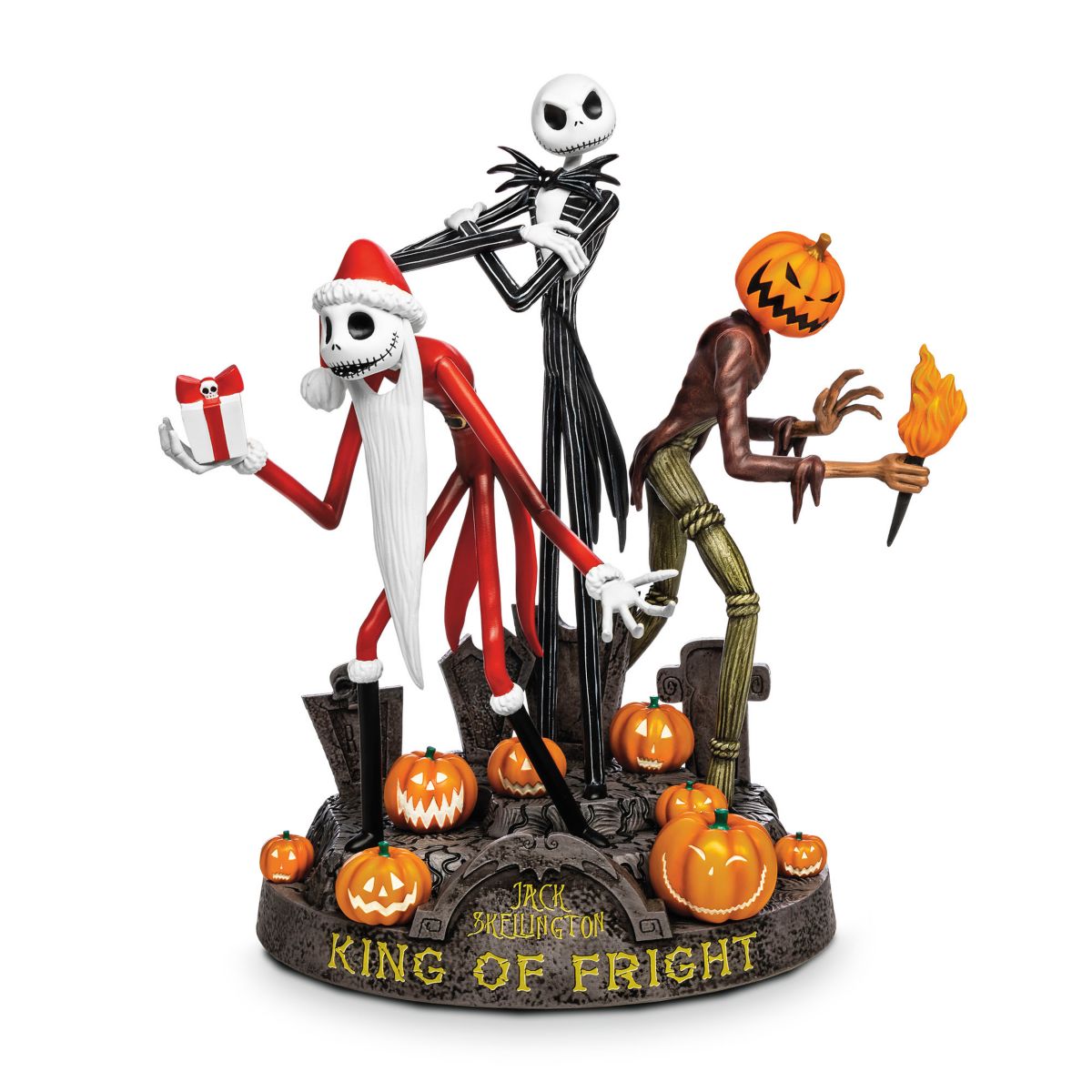 Disney Tim Burton's The Nightmare Before Christmas Jack Skellington 'King Of Fright' Sculpture