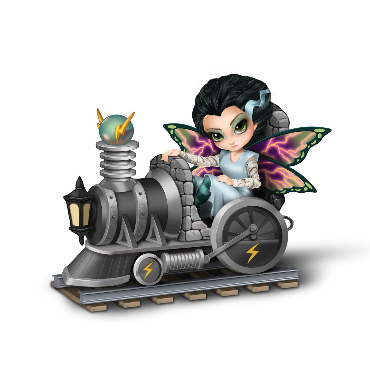 Jasmine Becket-Griffith 'Electrifying Beauty' Halloween Fairy Train Figurine