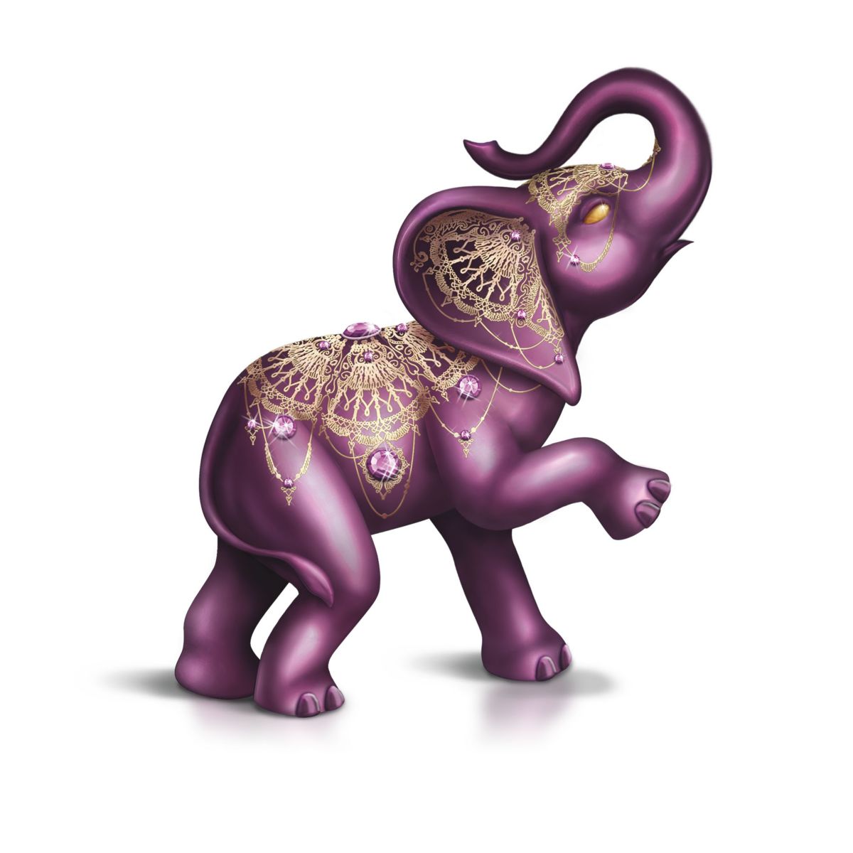 Blake Jensen 'Parade Of Purple' Elephant Figurine Collection