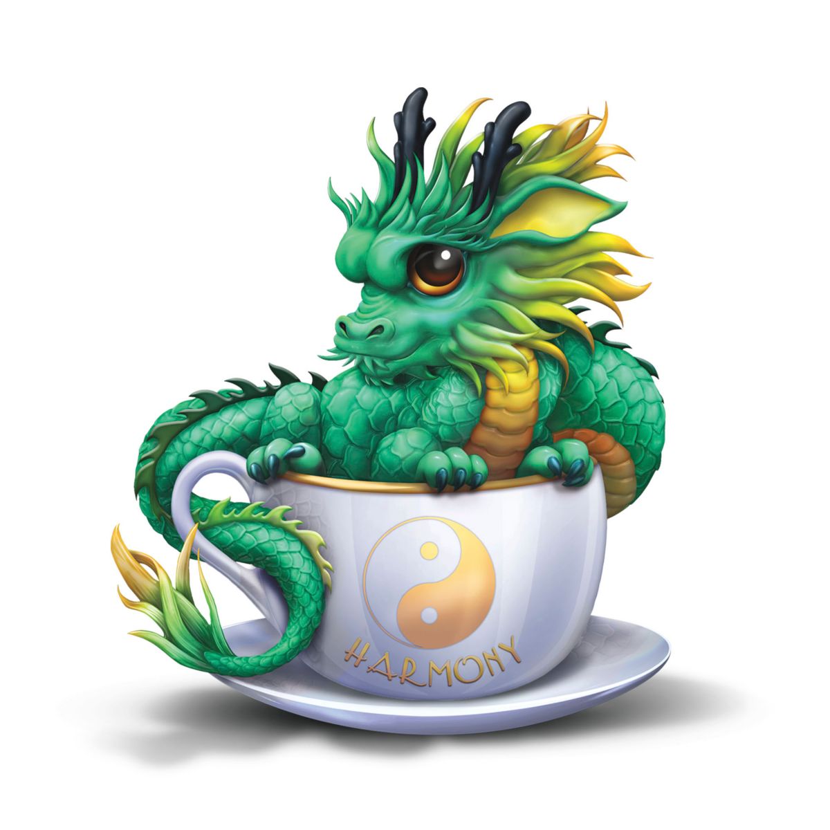 Kayomi Harai 'Harmony' Dragonling Teacup Figurine