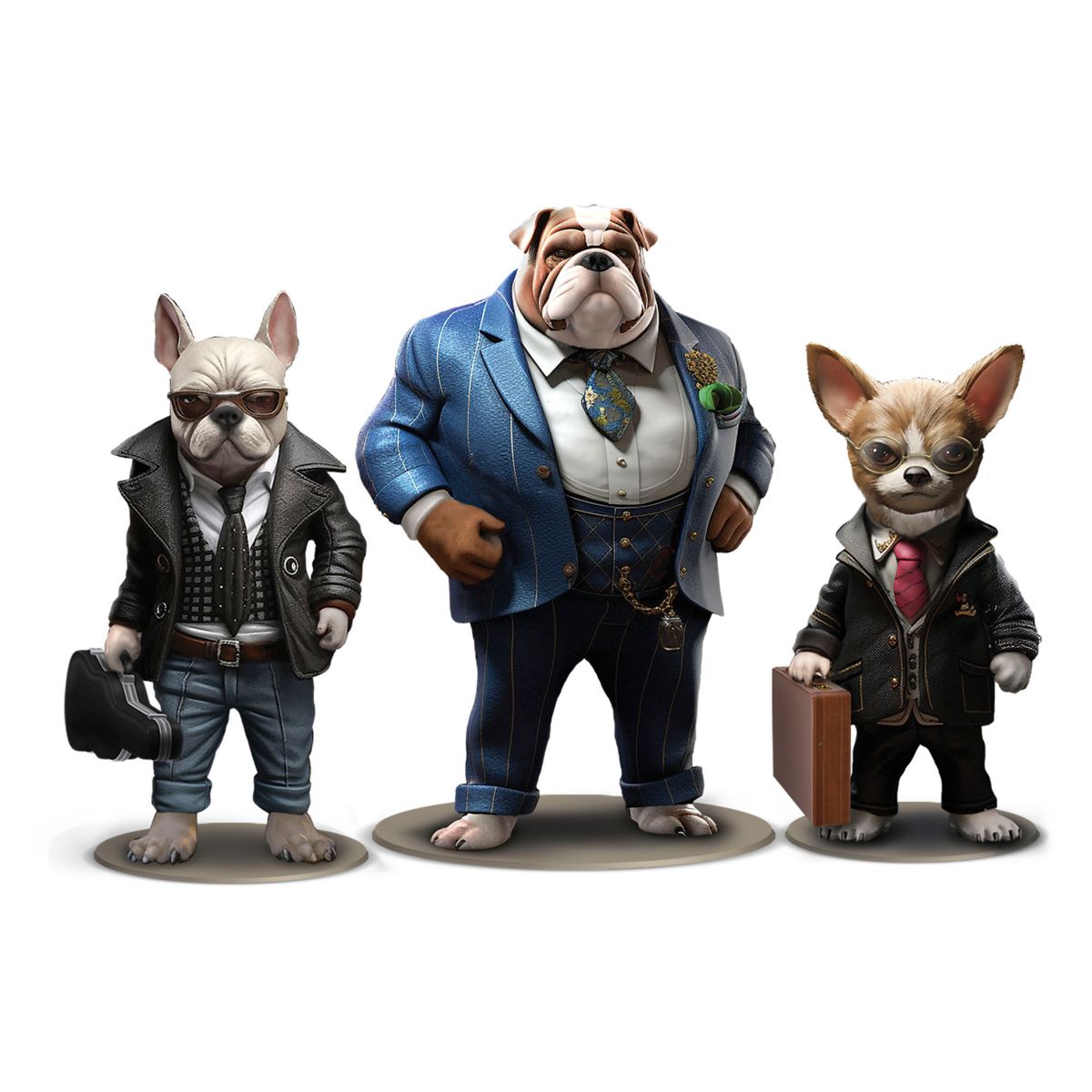 'The Dogfather' Mobster Dog Figurine Collection