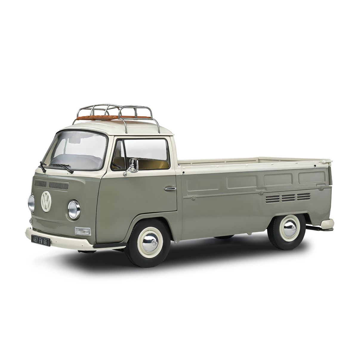 1:18-Scale 1968 VW T2 Pickup Grey Diecast Model