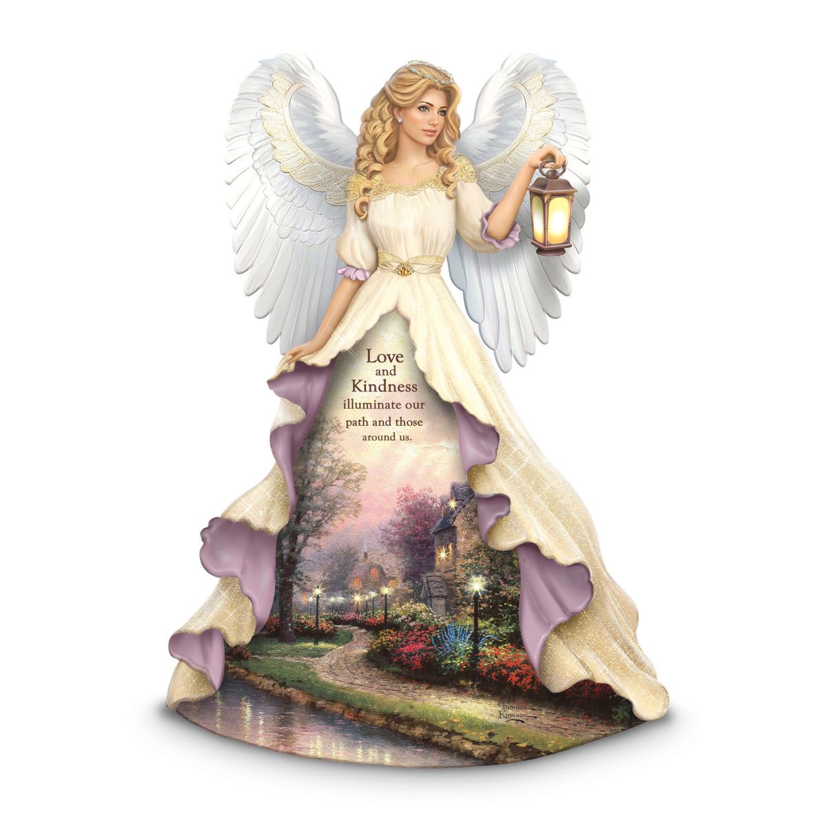 Thomas Kinkade ‘Radiance Of Love And Kindness’ Illuminated Angel Figurine