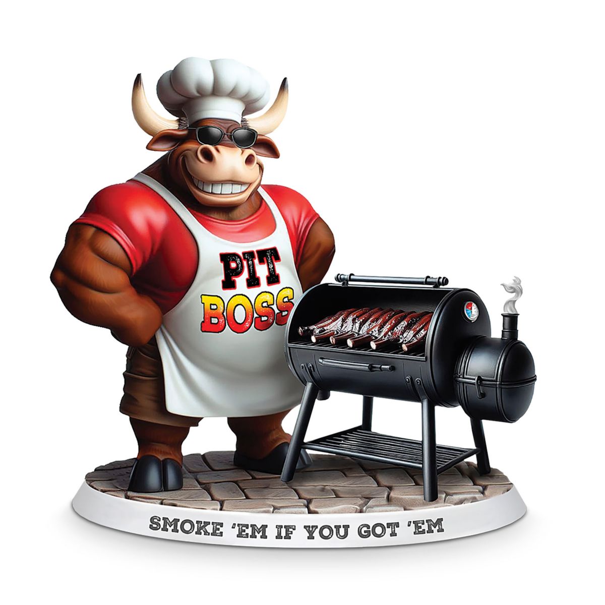 'Smoke 'Em If You Got 'Em!' Barbecue Pit Master Figurine